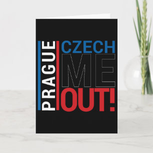 Prague Shirt Love Czech Me Out Czech Republic Souv Card
