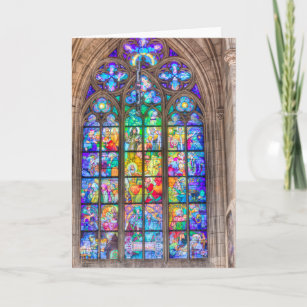 Prague - St. Vitus Stained Glass Window Card