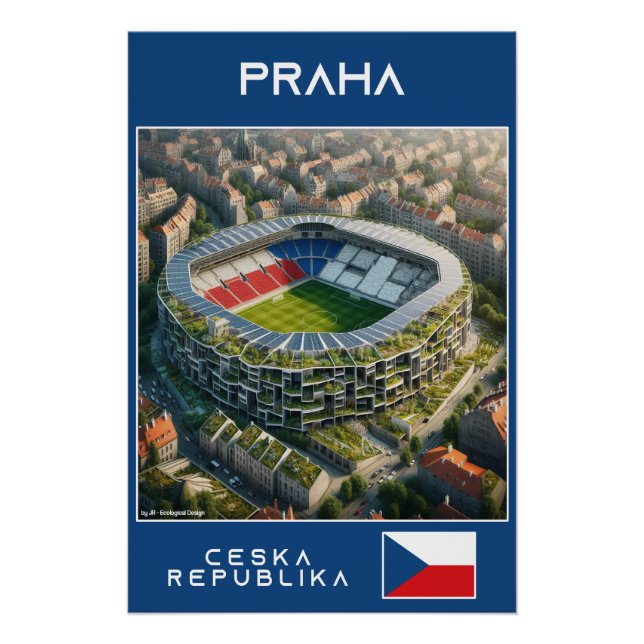 Prague Stadium - Czech - Ecological Design Poster (Front)