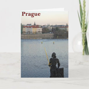 Prague statue card