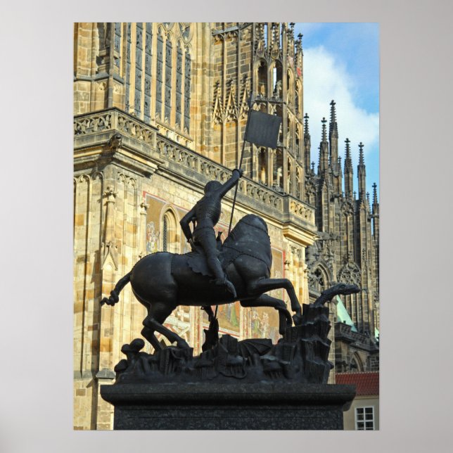 Prague statue poster (Front)