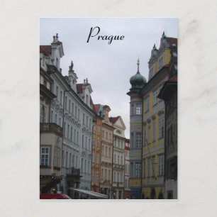 prague street postcard