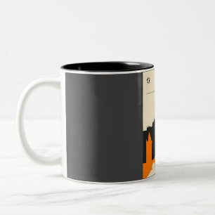 Prague Vintage Minimal Czech Republic Travel Poste Two-Tone Coffee Mug