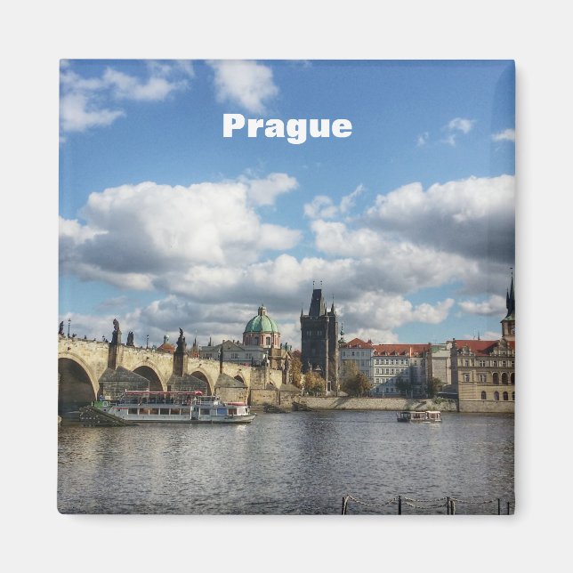Prague Vintage Travel Tourism Add Magnet (Front)