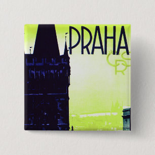 Praha 15 Cm Square Badge