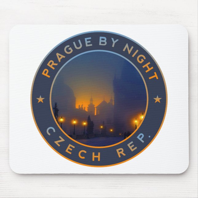 Praha by Night Mouse Mat (Front)