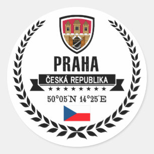 Praha Classic Round Sticker