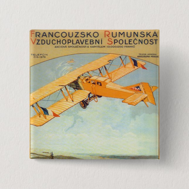 Praha ~ Franco Roumanie 15 Cm Square Badge (Front)