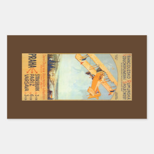 Praha ~ Franco Roumanie  Rectangular Sticker
