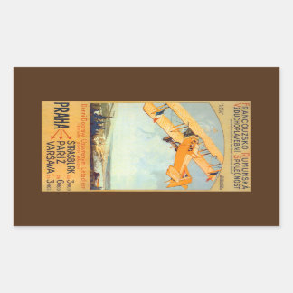 Praha ~ Franco Roumanie  Rectangular Sticker