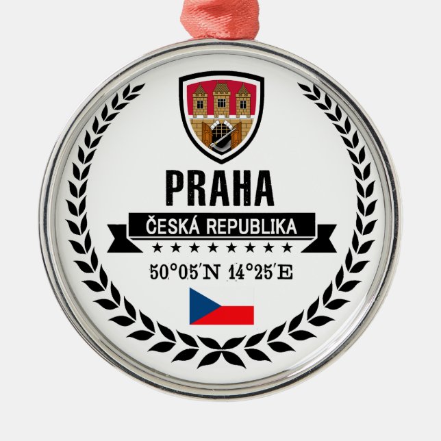 Praha Metal Tree Decoration (Front)