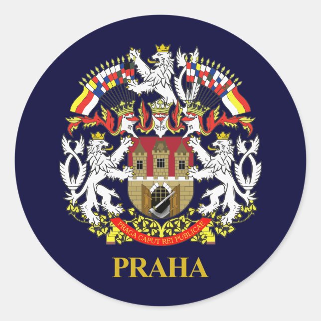 Praha (Prague) Classic Round Sticker (Front)