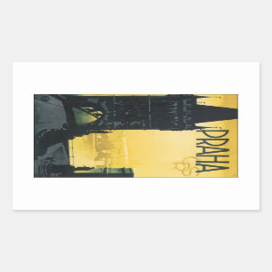 Praha Rectangular Sticker