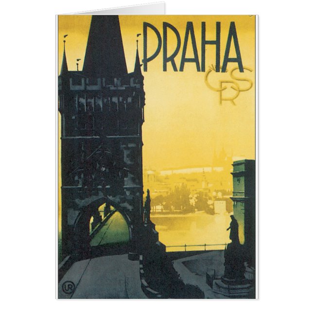 Praha Vintage Travel Poster (Front)