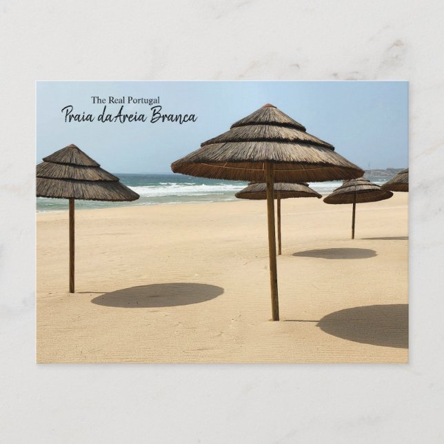 Praia da Areia Branca Shade Portugal  Postcard (Front)
