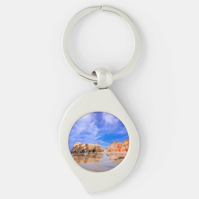 Praia da rocha Portugal Key Ring (Front)