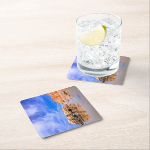 Praia da rocha Portugal Square Paper Coaster