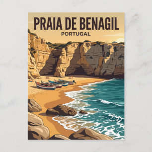 Praia de Benagil Portugal Postcard