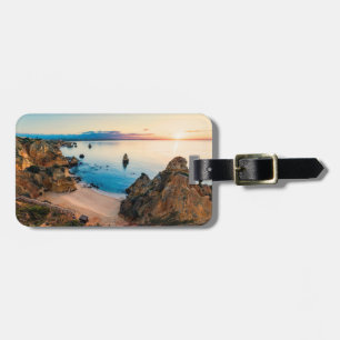 Praia do Camilo Beach Portugal stylised Luggage Tag
