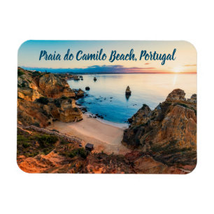 Praia do Camilo Beach Portugal stylised Magnet