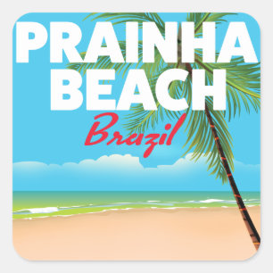 Prainha Beach Brazil Square Sticker
