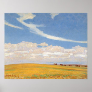 Prairie After Storm by Maynard Dixon, Vintage Art Poster
