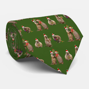 Prairie Christmas Tie (Dark Green)