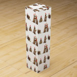 Prairie Christmas Wine Box (choose colour)<br><div class="desc">Prairie Dogs</div>