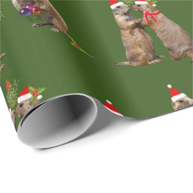 Prairie Christmas Wrapping Paper (Dark Green) (Roll Corner)