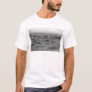 Prairie City, Oregon Birds Eye Town View T-Shirt