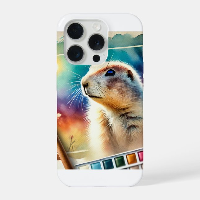 Prairie Dog 130624AREF123 - Watercolor iPhone Case (Back)