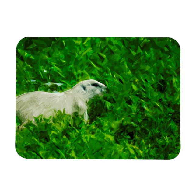 Prairie Dog Abstract Impressionism Magnet (Horizontal)