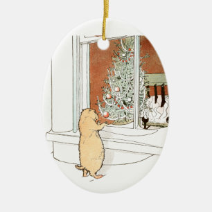 Prairie Dog and Christmas Tree Ceramic Tree Decoration