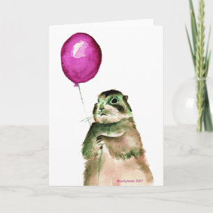 Prairie Dog Balloon Card