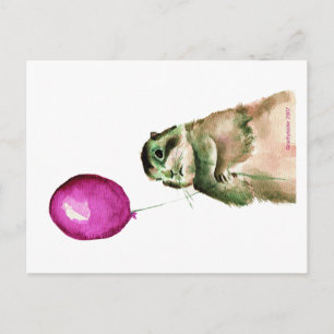 Prairie Dog Balloon Postcard