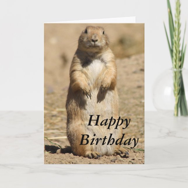 Prairie Dog Birthday Card (Front)