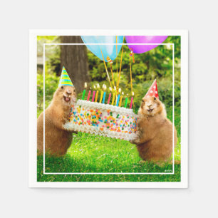 Prairie Dog Birthday Party Napkin