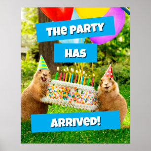 Prairie Dog Birthday Party Poster