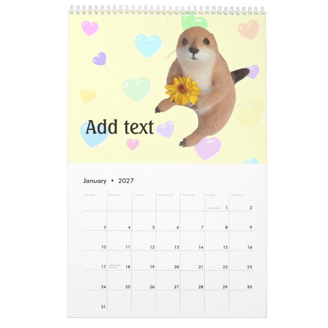 prairie dog , Calendar (Jan 2027)