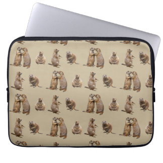 Prairie Dog Frenzy Laptop Sleeve (Gold)