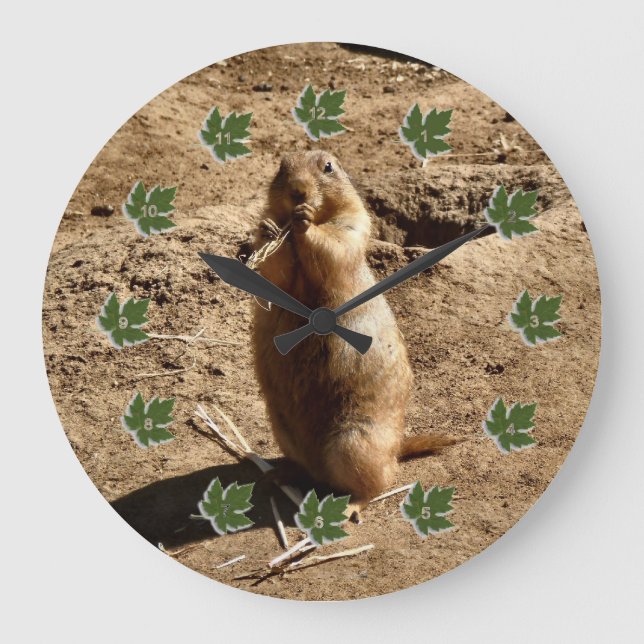 Prairie Dog Large Clock (Front)