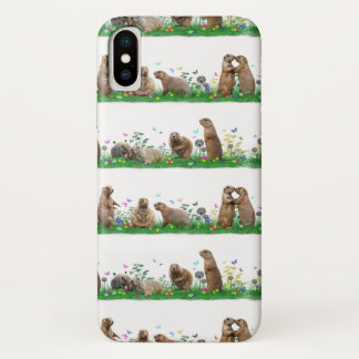 Prairie Dog Meadow iPhone X Case (choose colour)
