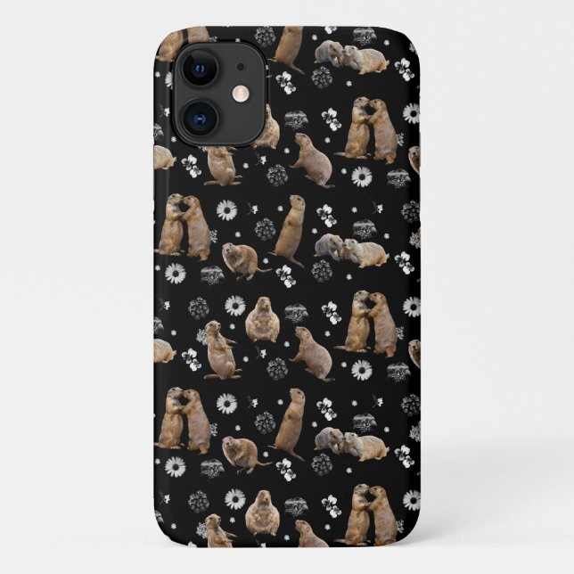 Prairie Dog Party iPhone 11 Case (Black) (Back)