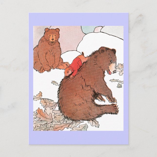 Prairie Dog Playing with Bear Postcard (Front)