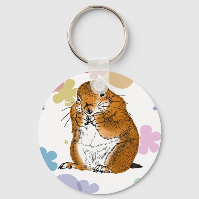 prairie dog which stands key ring (Front)