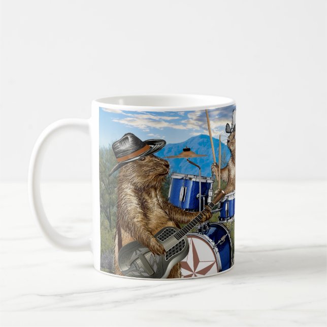 Prairie Dogs Band Coffee Mug (Left)