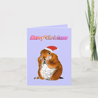 Prairie dog's Christmas Holiday Card