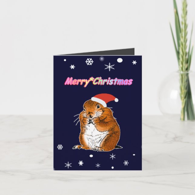 Prairie dog's Christmas Holiday Card (Front)