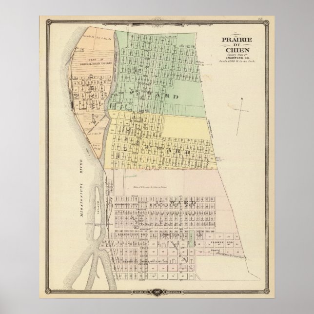 Prairie du Chien, county seat of Crawford Co Poster (Front)