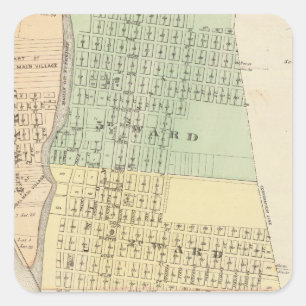 Prairie du Chien, county seat of Crawford Co Square Sticker